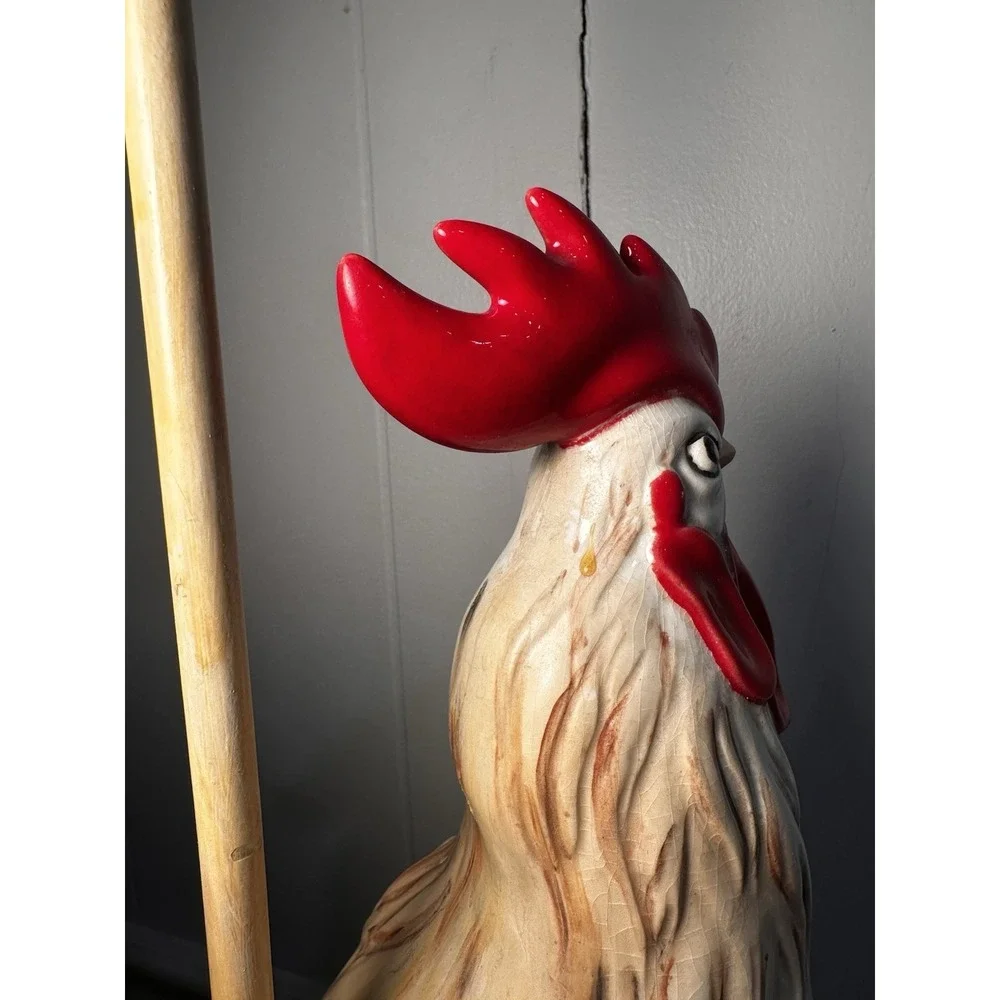 Vintage Rooster‎ Table Lamp Ceramic Farmhouse Country Kitchen Decor